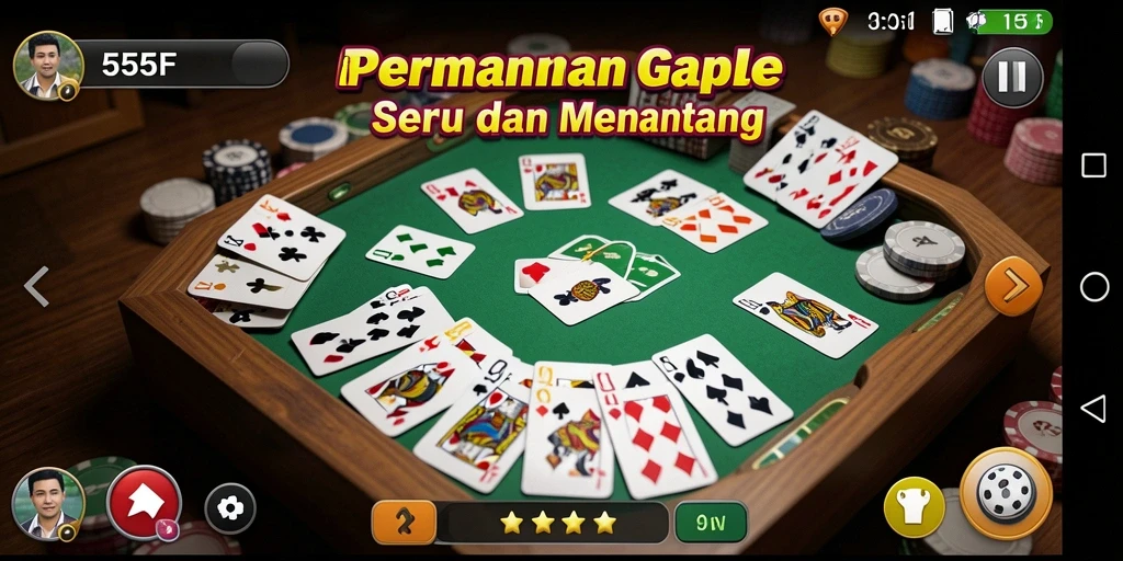 Tampilan gameplay Gaple yang menarik dan penuh warna.