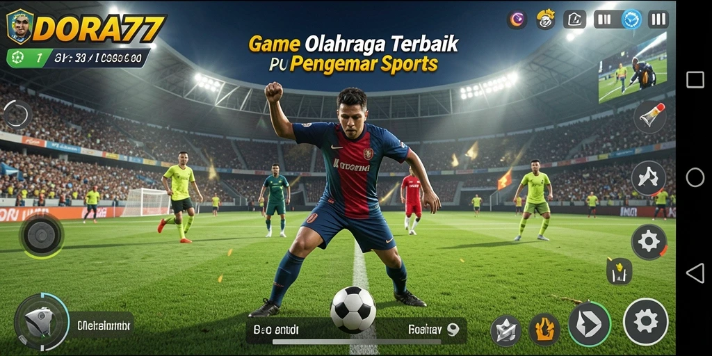 Screenshot dari DORA77 menunjukkan pertandingan olahraga yang mendebarkan.