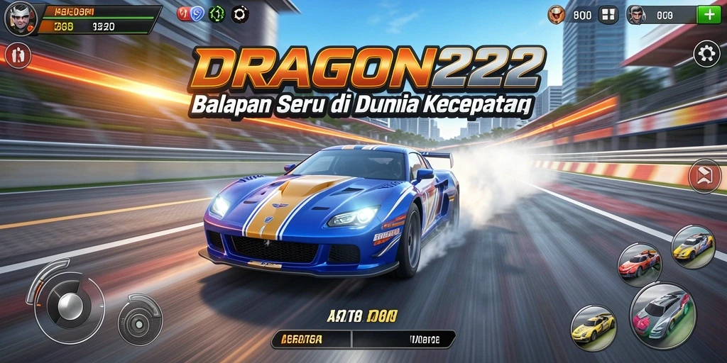 Tampilan gameplay seru dari DRAGON222 dalam balapan yang mendebarkan.