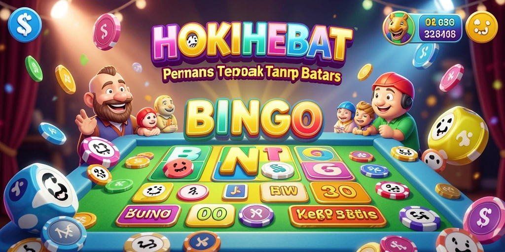 Screenshot gameplay HOKIHEBAT menampilkan keseruan permainan Bingo.