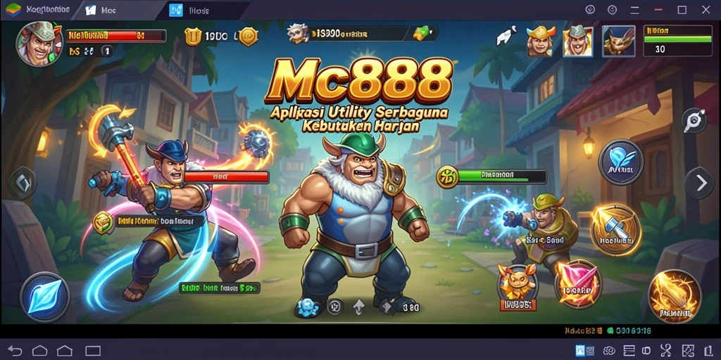 Tampilan antarmuka aplikasi MC888 yang sederhana dan fungsional.