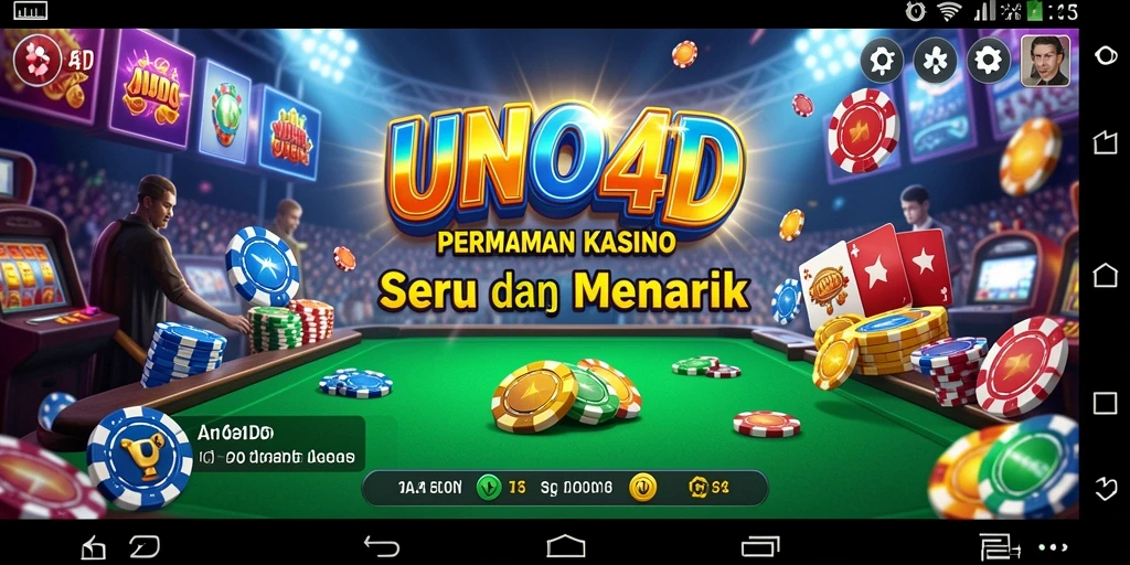 Tampilan gameplay Kasino yang menarik di UNO4D.