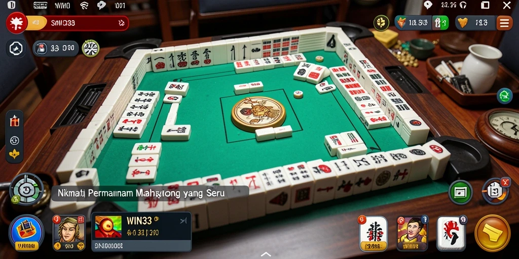 Screenshot utama WIN33 menampilkan gameplay Mahjong yang menarik.