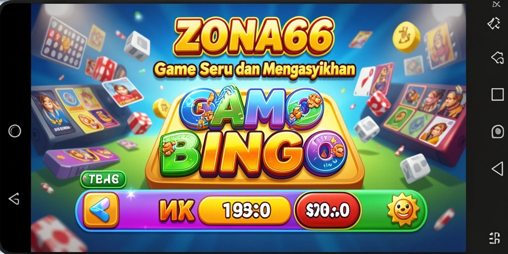 Screenshot gameplay ZONA66 yang menunjukkan keseruan Bingo.